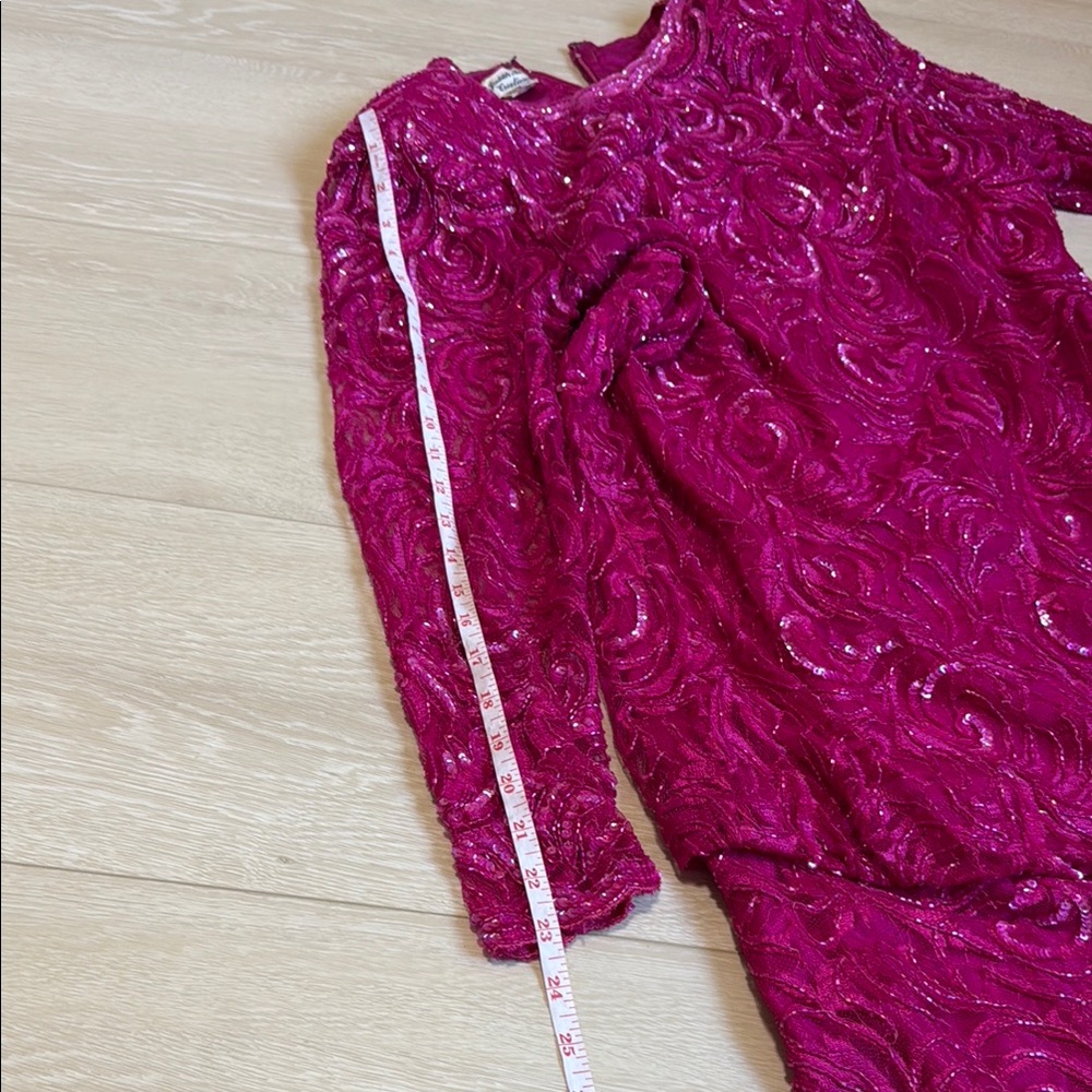 Judith Ann Creations Vintage Pink Long Sleeve Dress - Picture 7 of 8